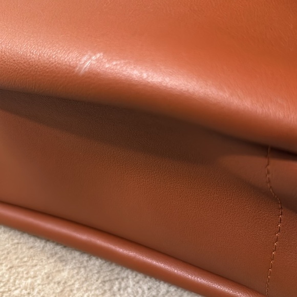 Neiman Marcus vegan tote bag 14X11X3.5 Carmel color - Picture 5 of 7